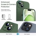 thumbnail image 2 of Liquid Silicone Case for iPhone 15 - [Camera All-Round Protection] [Soft Microfiber Lining Anti-Scratch] 4 Layer Full Covered Shockproof Gel Rubber Phone Case Cover, 6.1", Green, 2 of 16