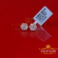 thumbnail image 5 of King of Bling's Men's/Womens 925 Silver White 1.00ct VVS 'D' Moissanite Floral Stud Earrings, 5 of 12