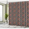 thumbnail image 5 of Ambesonne Garden Art Shower Curtain, Flower Dark Toned Dots, 69"Wx84"L, Night Blue Ruby Green, 5 of 5