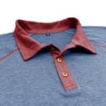 thumbnail image 7 of Mens Polo Shirt Classic Long Sleeve Comfortable Breathable Casual Slim Fit Turn Down Collared Solid Color T Shirts for Man, 7 of 7