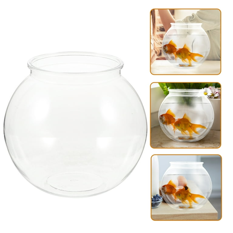 1Pc Plastic Fish Tank Transparent Small Aquarium Household Goldfish Tank 