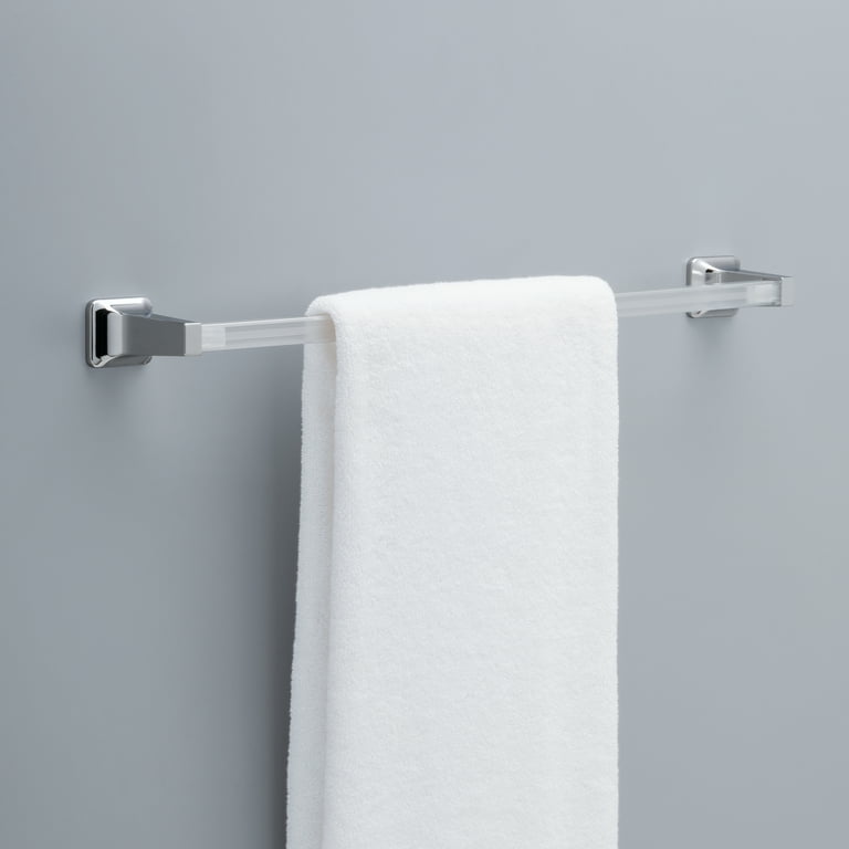 Franklin Brass 662318 Spring Loaded Replacement 24 Square Towel Bar Clear