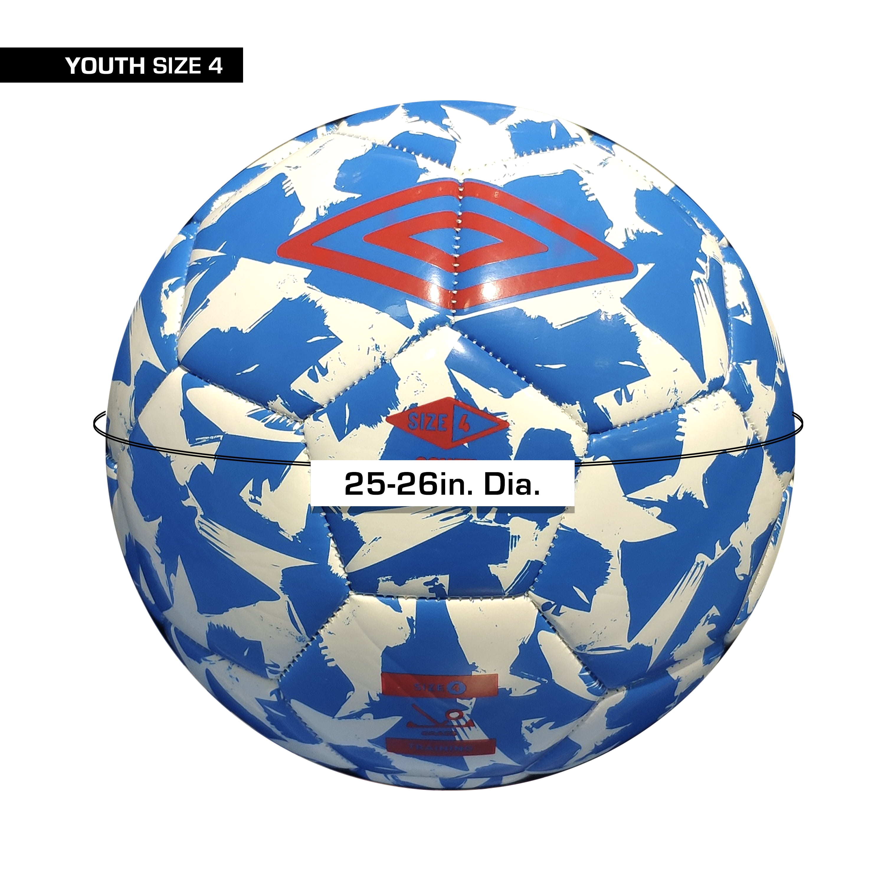 Umbro Scuff Soccer Ball Size 4 Red White and Blue - Walmart.com