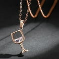 thumbnail image 3 of Jewelry Women Wine Glass Pendant Zirconia Long Chain Necklace Jewelry Gift Necklaces Jewelry Christmas Birthday Mother's Day Gift for Women Wife, 3 of 3