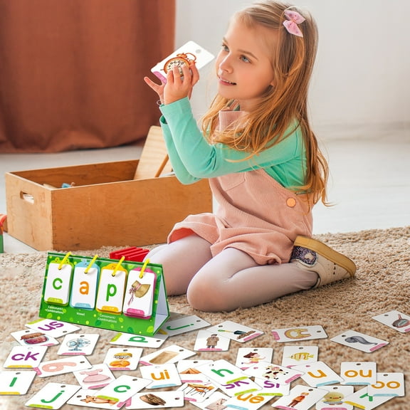 Visual Words Flash Cards Alphabet ABC English Words Spelling Shape Recognition Preschool Learning Educational Cognitive Flashcard