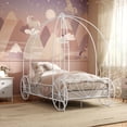 thumbnail image 3 of Furniture of America Carriage Kids Twin Metal Bed, White, 3 of 11