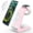 C-Pink, variant on 3 in 1 Wireless Charging Station, 2026 Upgraded Fast Desk Charger Station for iPhone 17 16 15 14 13 12 Pro Max Plus, Charger Stand for Apple Watch 11 10 9 8 7 6 5 4 3 2 Ultra SE, Airpods 4 3 2 Pro