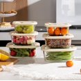 thumbnail image 2 of Contenedores de almacenamiento de alimentos Urban Green Glass con tapas de vidrio, 6 unidades, 2 of 7