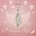 thumbnail image 4 of Angel Wing Charm European Bead Sterling Silver Clear CZ Ginger Lyne Collection, 4 of 6