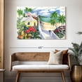 thumbnail image 3 of Elephant Stock Island Cliffs Wall Art - Horizontal Canvas Wall Art - Living Room Wall Decor - Beach Canvas - Yellow And Blue Decor By Paul Brent - 48" x 32", 3 of 8
