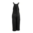 thumbnail image 5 of KOMOO Womens Linen Overalls Casual Loose Sleeveless Wide Leg Jumpsuits Long Pants Rompers with Pockets Plus Size, 5 of 6