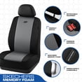 thumbnail image 3 of Skechers Memory Foam Fabric Car Seat Cover, Breathable, Comfortable Support, Easy Install, Stylish Design, Universal Fit for Cars and SUVs Gray, 3 of 7