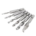 thumbnail image 4 of Combination Drill Tap Set, M3 M4 M5 M6 M8 M10 Dual Uses 3 In 1 6PCS High Hardness Composite Drilling Screw Tapping Tool HSS  For Cast Iron, 4 of 8