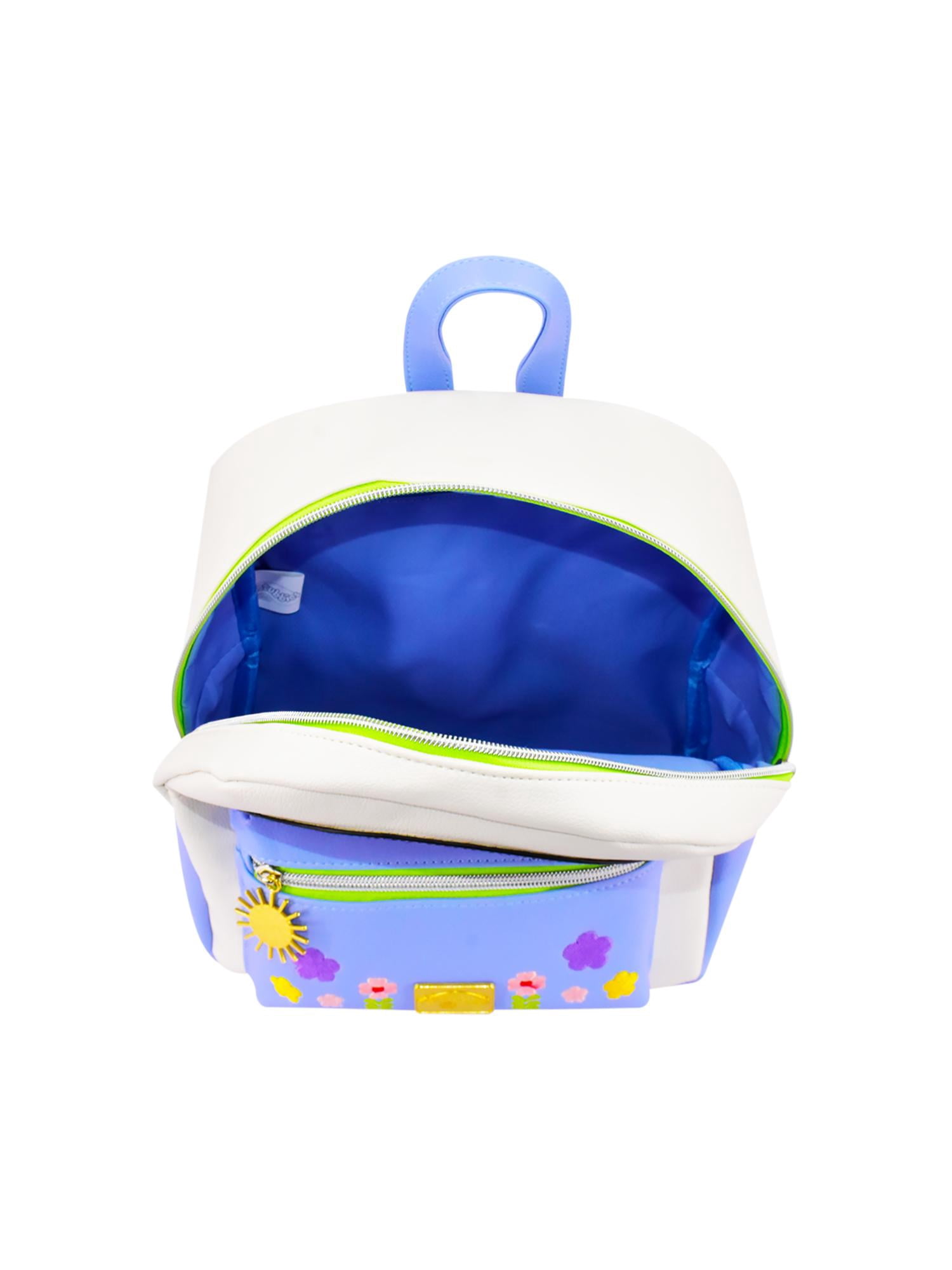 Teletubbies Mini Backpack, Rainbow Flower Design, Small Travel Bag for Men and Women, Multi