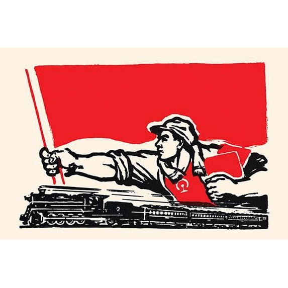 Speeding Like the Trains-Fine Art Canvas Print (20" x 30")