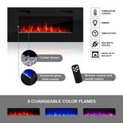 Woody BL-EF Fireplace TV Stand for TVs up to 85, Modern High Gloss 77 Entertainment Center, Electric Fireplace TV Media Console with Storage Cabinets