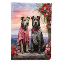 Irish Wolfhound Two Hearts Garden Flag 11.25 in x 15.5 in