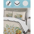 thumbnail image 4 of Quilts Queen Size, French Country Daisies Flower, Soft Comforter Bedding Set for Bed, Farmhouse Rustic Sunflowers Plaid Plants Lightweight Quilted Bedspread with Pillow Cover(2 Pieces), 90x96 Inch, 4 of 6
