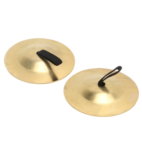 Belly Dancing Finger Cymbals, Good Polished Texture Finger Cymbals 2Pcs Great Craftsmanship  For Holiday For Gift Gold