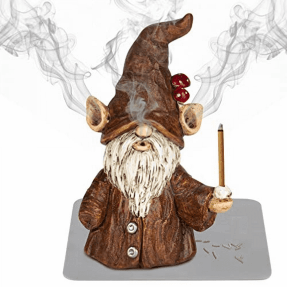 Gnome Incense Holder For Sticks Incense Cone Burner Ornaments Desk Decor Gift