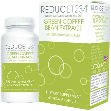 Creative Bioscience Reduce Green Coffee Bean ExtraCt Ctules Dietary Supplement, 60 Ct