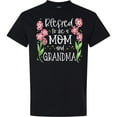 thumbnail image 3 of Inktastic Blessed to Be a Mom and Grandma Pink Flowers T-Shirt, 3 of 5