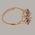 thumbnail image 4 of LBG British Made 18k Rose Gold Cultured Pearl & Amethyst Womens Statement Ring - 33 size options - Size 5, 4 of 6