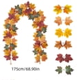 thumbnail image 3 of Fall Maple Leaf Garland,Hanging Artificial Garland Thankgiving Decorations for Home,Wedding Party Fireplace Mantle Decor 6.56FT, 3 of 6