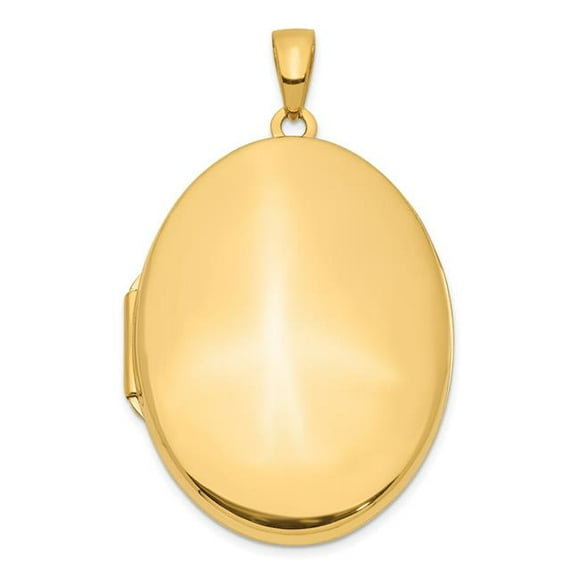 Quality Gold XL772 14K Yellow Gold 34 mm Oval Locket Pendant