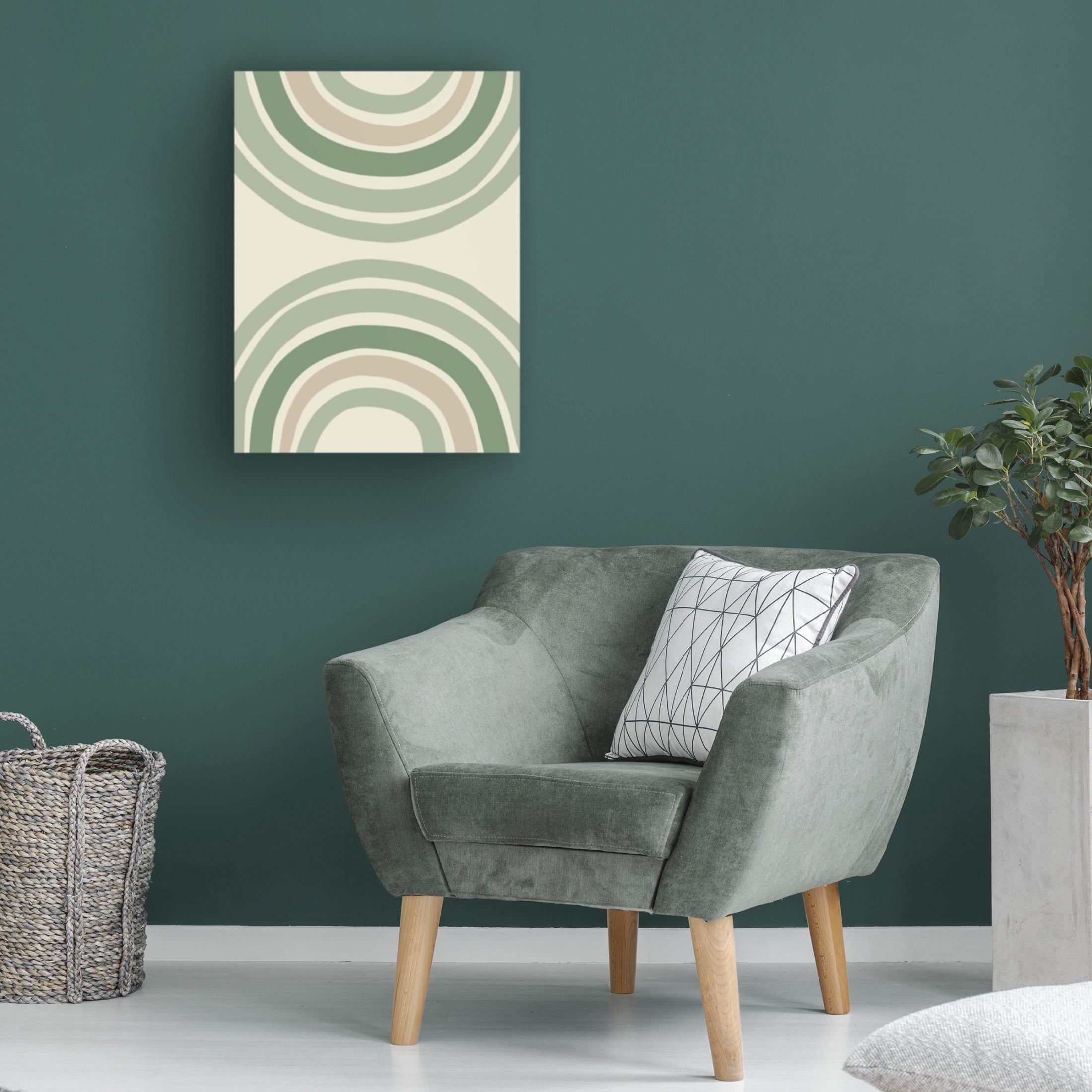 Trademark Fine Art Pictufy Studio Green Rainbow Canvas Wall Art