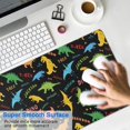 thumbnail image 4 of Long Mouse Pads for Desk,Black Dinosaurs Jackson Text Pattern Desk Mats on Top Of Desks, Desk Mouse Pad Extra Large with 3mm Non-Slip Base and Stitched Edge for Gaming,Office,Work,Home 31.5"x15.7", 4 of 6
