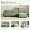thumbnail image 6 of 110" Modular Sectional Sofa with Charging Station, L-Shaped Chenille Cloud Couch with Extra-Wide Seat and Moveable Ottoman for Living Room, Green, 6 of 10