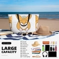 thumbnail image 5 of Wukai Prince Corgi Dog Print Zipper Bag,large Beach Tote Bag,Waterproof Sandproof Bag,Grocery and Picnic Tote Travel Bag, 5 of 5