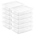 thumbnail image 1 of Sterilite 28 Qt Storage Box, Stackable Plastic Container Home Organizer, 10 Pack, 1 of 6
