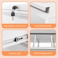 thumbnail image 3 of Lateral File Cabinet 2 Drawer, Black Filing Cabinet with Lock, Lockable File Cabinet for Home Office, Locking Metal File Cabinet for Legal/Letter/A4/F4 Size, 3 of 18