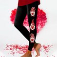 thumbnail image 2 of DDAPJ pyju Womens Valentine's Day Leggings Cute Gnome Print High Waist Stretchy Yoga Pants Holiday Skinny Tights Buttery Soft Milk Silk Legging Clearance Sale 2025 Black L, 2 of 5