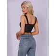 thumbnail image 3 of DARING DIVA Women Summer Sleeveless Trendy Y2K Going Out Cropped Tank XS Black, 3 of 6
