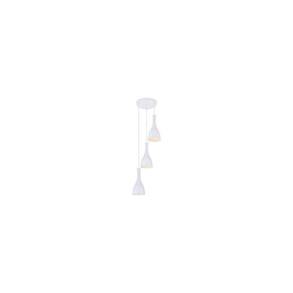 Living District Aiken 3 Light White Pendant