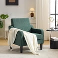 thumbnail image 4 of Matladin Chenille Fabric Accent Chair with Scooped Arms, Mid Century Modern Upholstered Armchair, Single Sofa for Living Room, Apartment, Office, 4 of 9