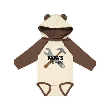 

Inktastic Papa s Little Helper Gift Baby Boy Long Sleeve Bodysuit