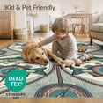 thumbnail image 4 of ODIKA 9'x12' Washable Area Rug Fish Fishing Vintage Nautical Lure Tackle Border Bathroom Doormat for Master Suite, California King, Under Bed, Non-Shedding, Easy Care, 4 of 7