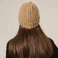 thumbnail image 2 of Cute Trendy Skullies Pure Color Twist Autumn All-match Korean Style Caps Female Woolen Beanies Knitted Hat Wool Hat PINK, 2 of 8