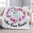 thumbnail image 4 of Horse Blanket for Girls - Horse Gifts for Girls/Women/Horse Lovers - Just A Girl Who Loves Horses - Soft Cozy Flannel Throw Blanket for Sofa Bed 60X80 Inch, 4 of 6
