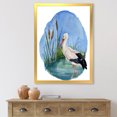 thumbnail image 3 of Designart 'White Stork On The Swamp Blue' Traditional Framed Art Print, 3 of 4