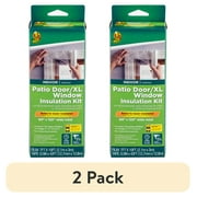 (2 pack) Duck Brand 84 in. x 120 in. Rolled Window Insulation Film Kit, Fits Patio Doors or XL Windows