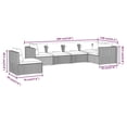 thumbnail image 4 of vidaXL 6 Piece Garden Lounge Set with Cushions Poly Rattan Black, 4 of 4