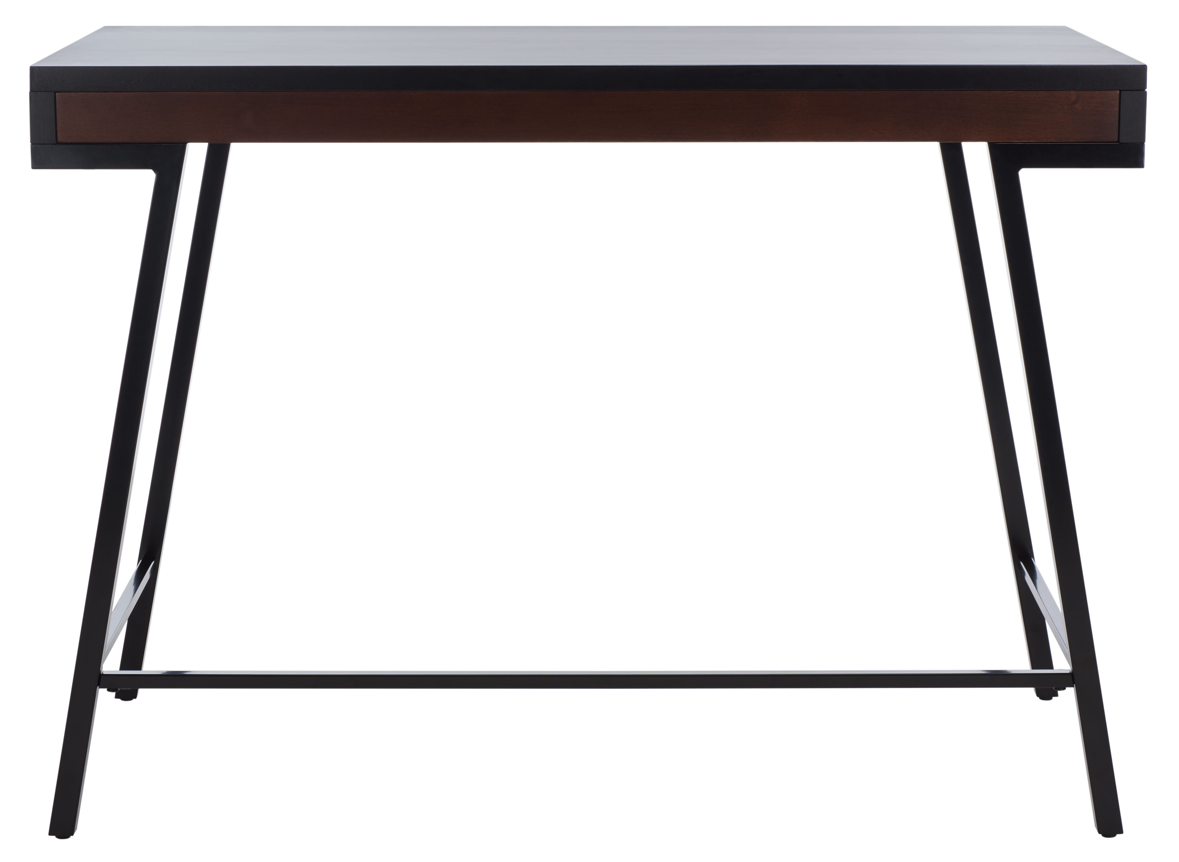 SAFAVIEH LaponteScandinavian Wood Writing Desk, Black/Brown