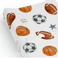 thumbnail image 4 of Sweet Jojo Designs Watercolor Sports Theme Boy Changing Pad Cover Sheet, 4 of 6