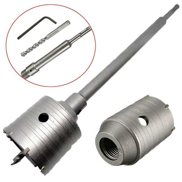 Amdohai SDS Plus Shank Concrete Cement Stone 50mm Wall Hole Saw Drill Bit 200mm Rod New