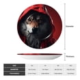 thumbnail image 2 of Gaeub Mysterious Hooded Wolf Print Ceramic Plate,Dinner Plates,Bone China Decorative Plates with Display Stand,Art Ceramic Ornaments for Wall Hanging Decoration-6in, 2 of 6